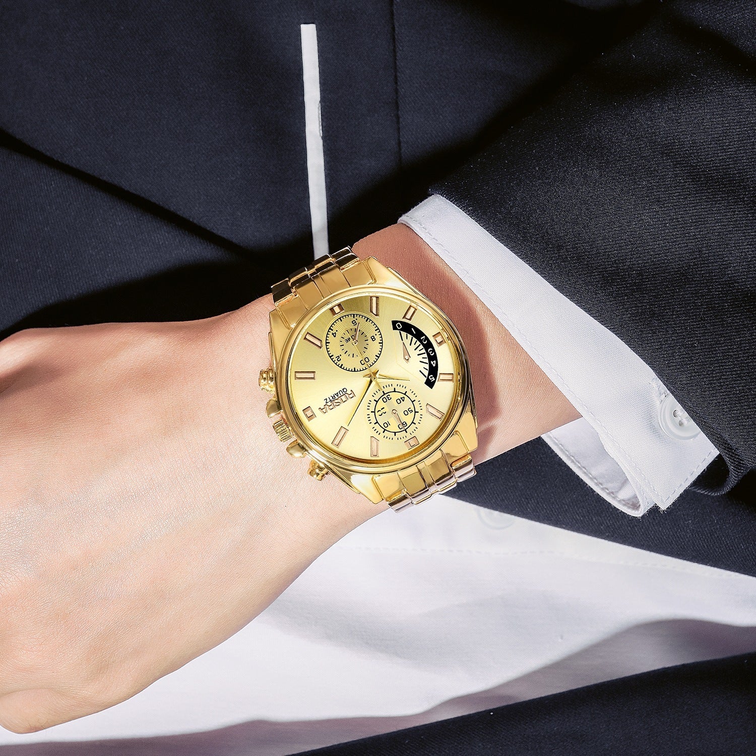 New Style Fashion Alloy Quartz Watch Gold