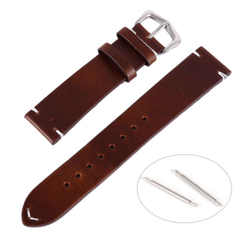 Oil wax leather strap