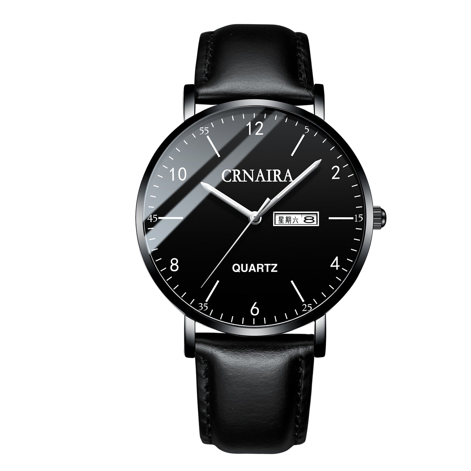 Quartz Men's Watch Mesh Black Steel Band