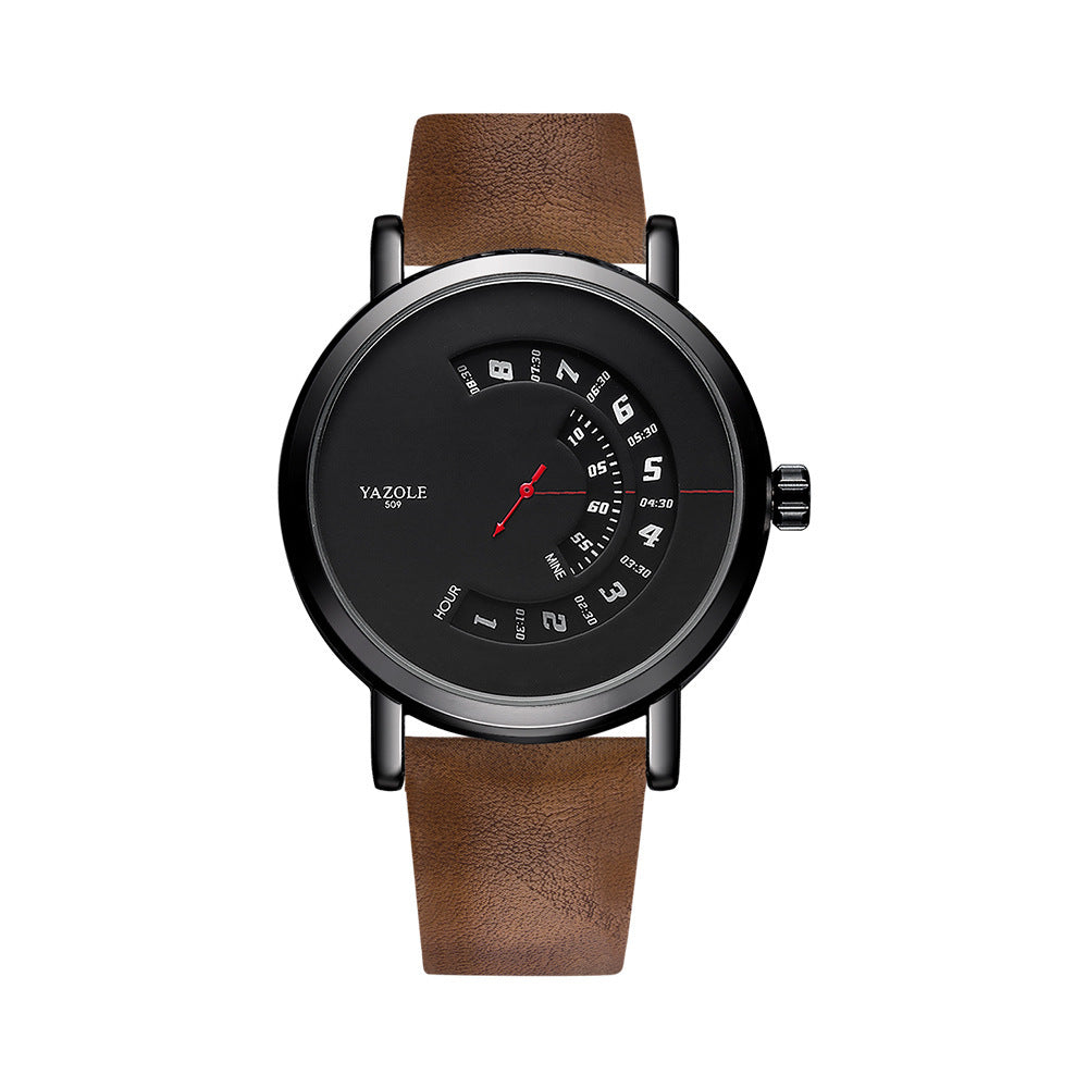 Turntable waterproof men's watch
