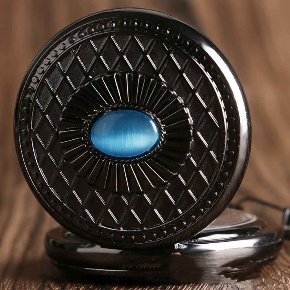 Classic black sapphire manual mechanical large pocket watch