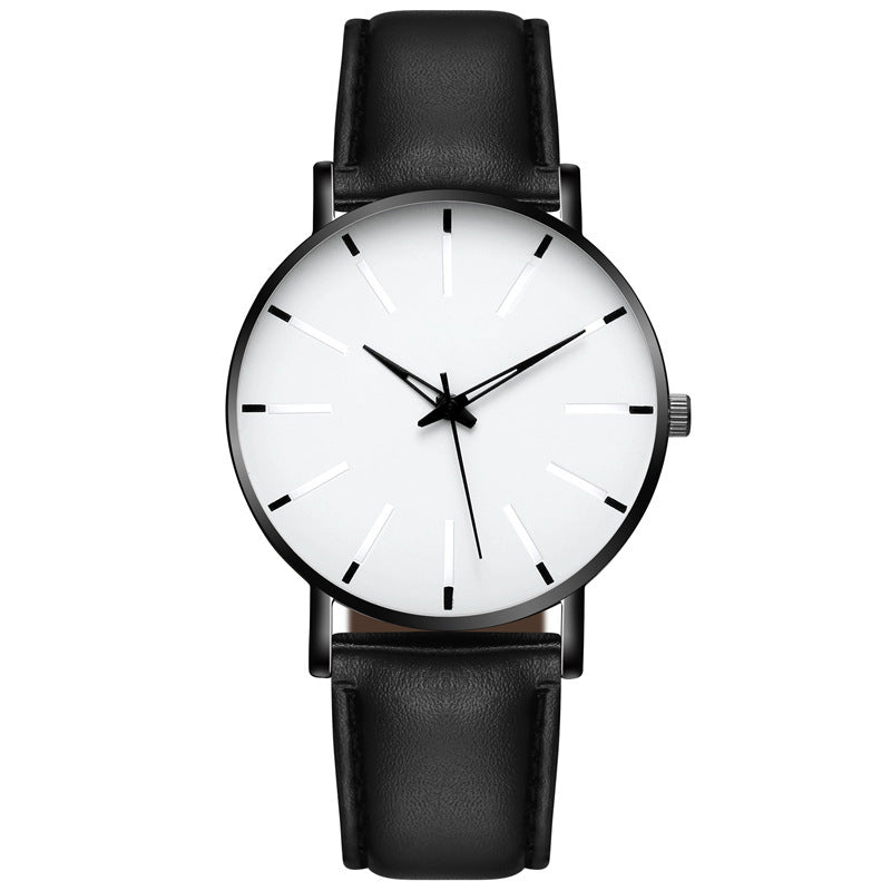Men's Fashion Style Belt  Thin Watch Quartz Watch