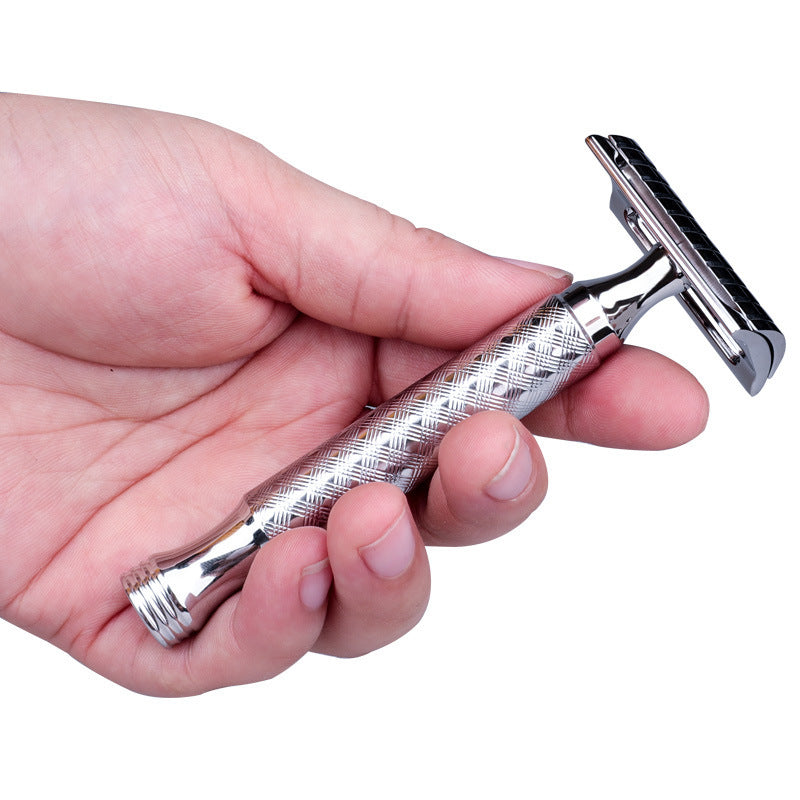 Men's Manual Full 316 Stainless Steel CNC Double-sided Old Double-edged Shaver