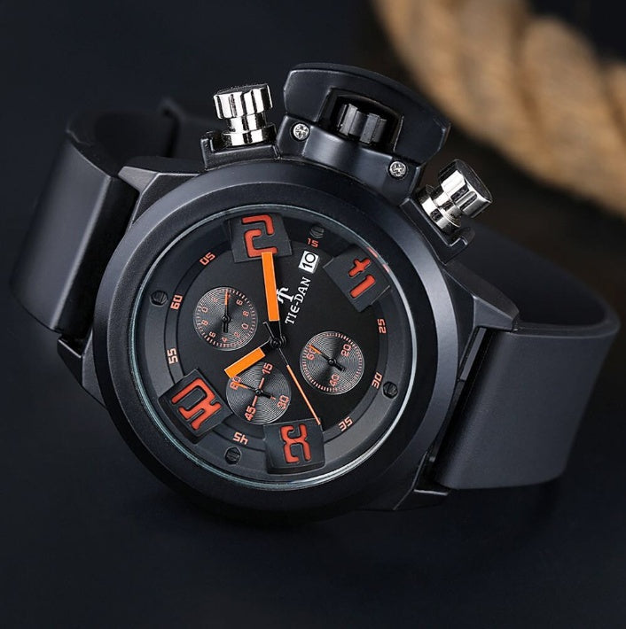 Multifunctional sports silicone belt watch