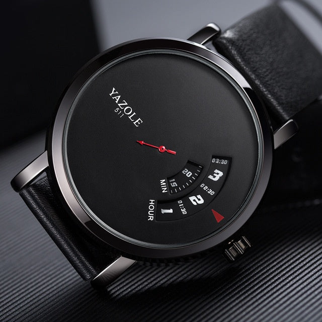Turntable waterproof men's watch