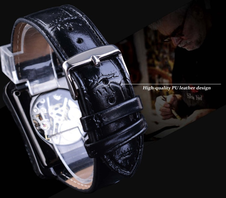 Men's hollow manual mechanical watch
