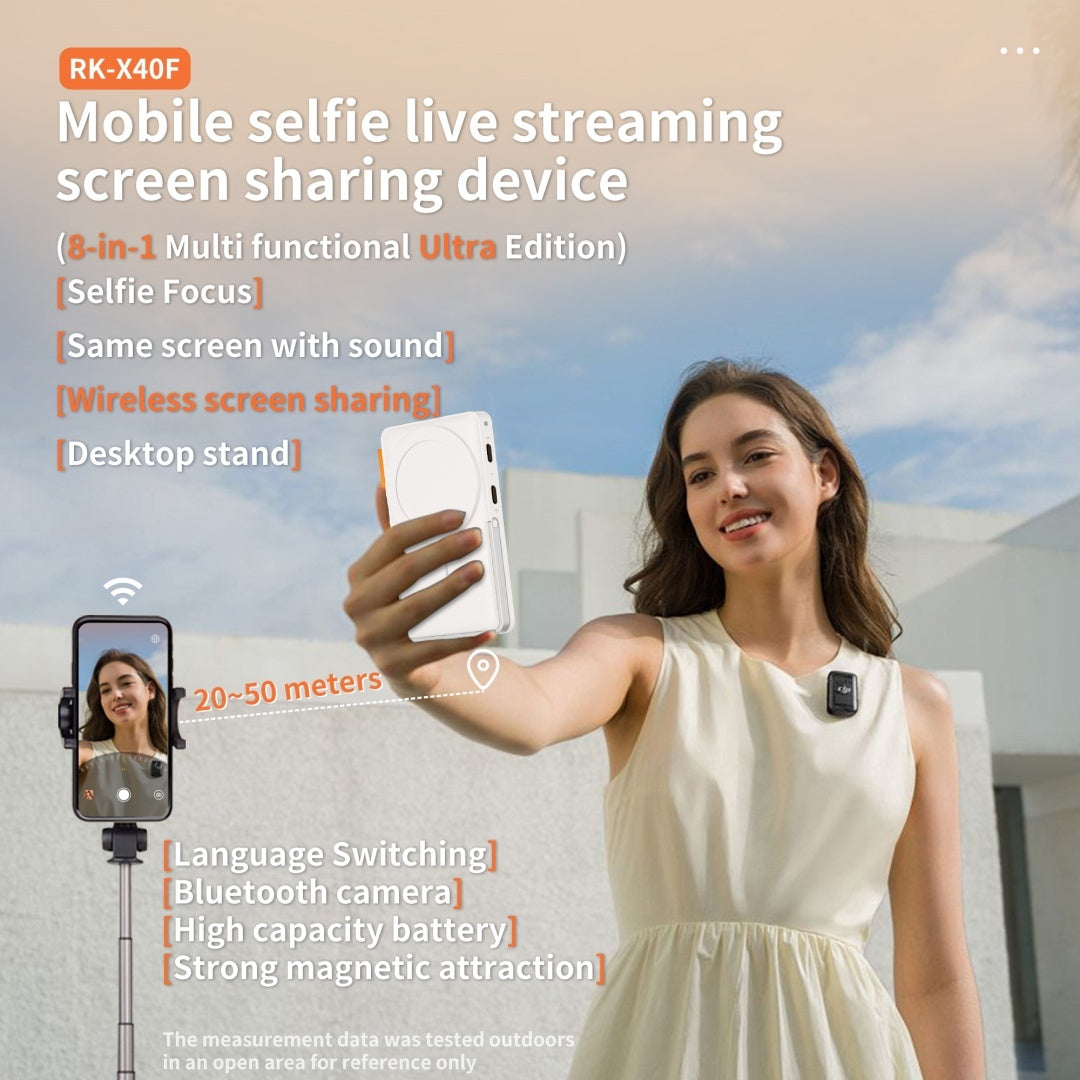 RKX40F Eight In One Mobile Selfie Screen Sharing Device