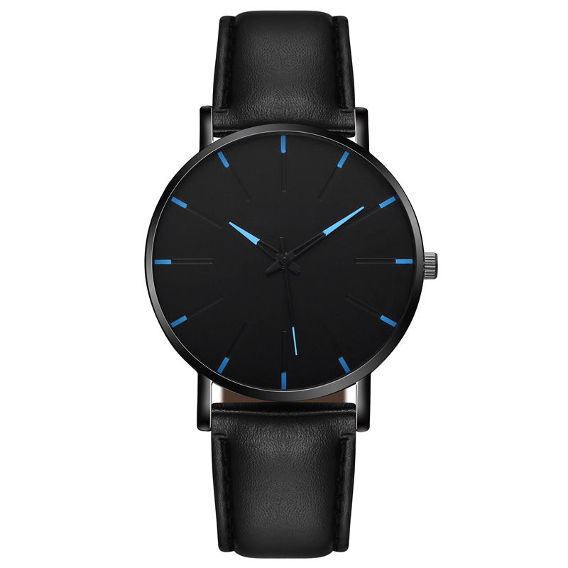 Men's Fashion Style Belt  Thin Watch Quartz Watch