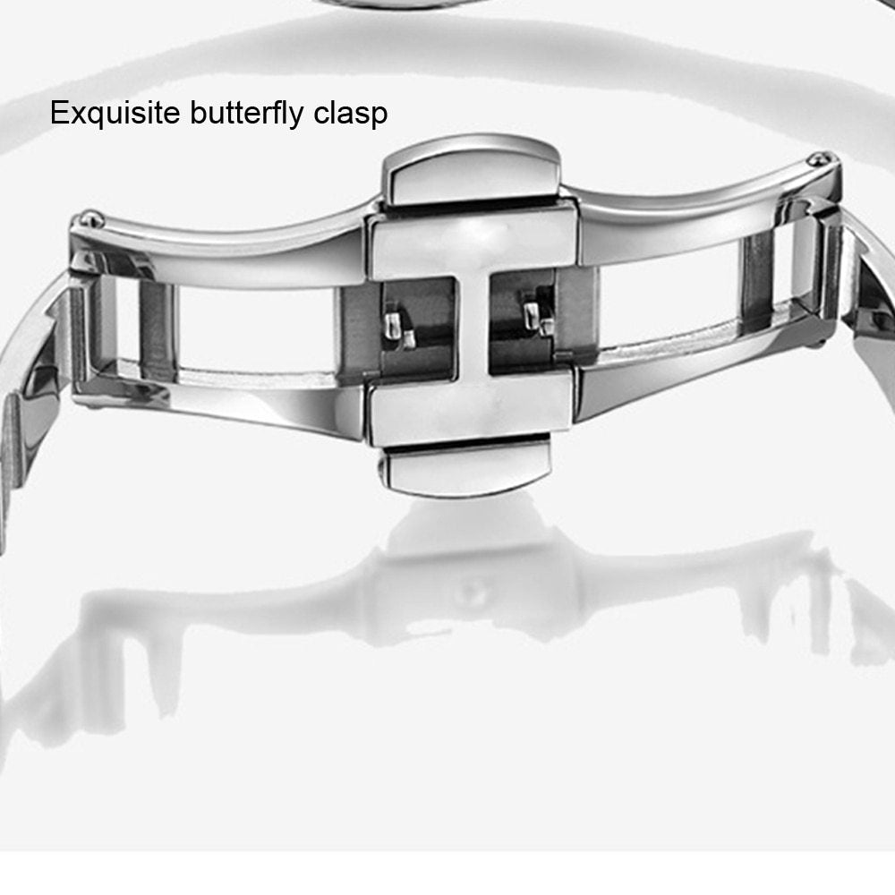 Ceramic strap three bead stainless steel ceramic strap