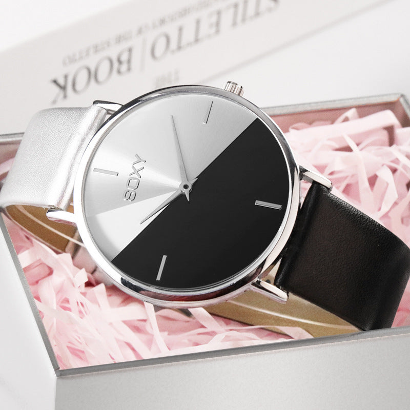 Girls casual watch with dual color dial