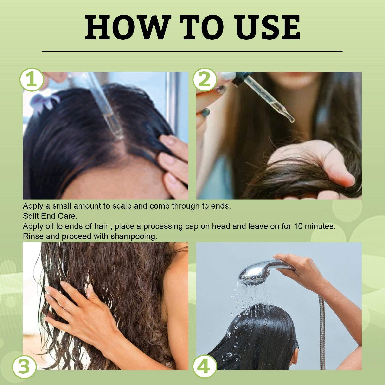 Rosemary Mint Hair Growth Fluid Scalp Massage Set