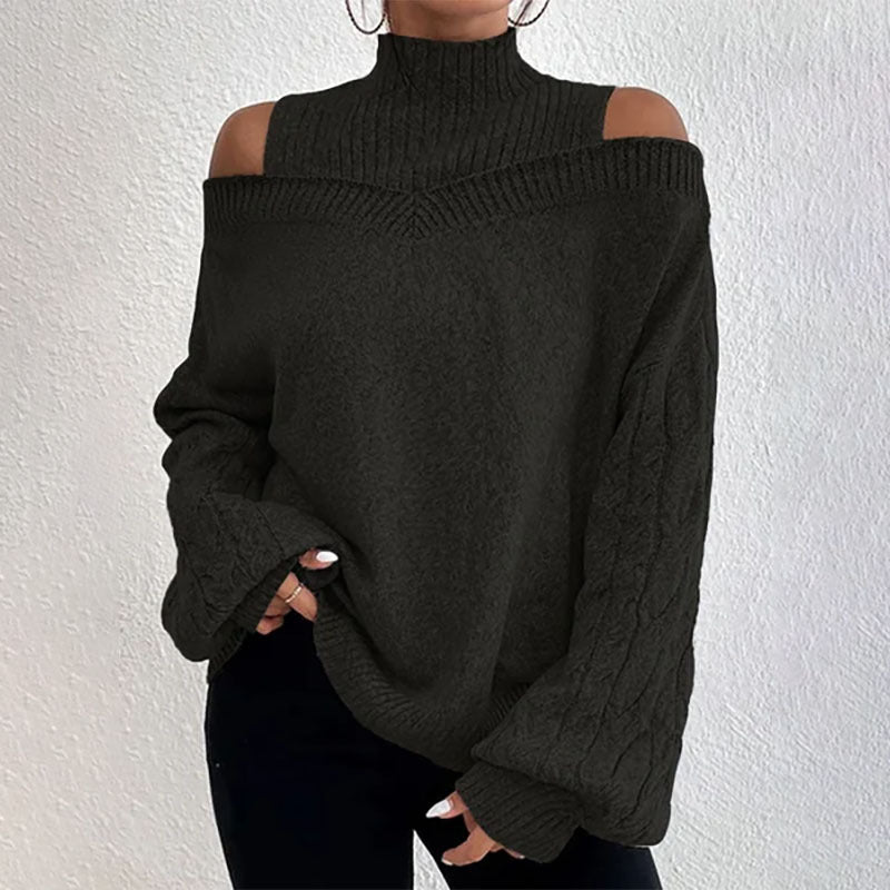 Sweater Shoulder Drop Design Women's Lantern Sleeves