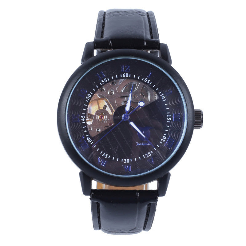 Men's Luminous Waterproof Mechanical Watch Glass Mirror Simple
