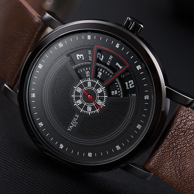 Turntable waterproof men's watch