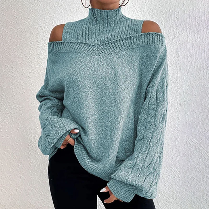 Sweater Shoulder Drop Design Women's Lantern Sleeves