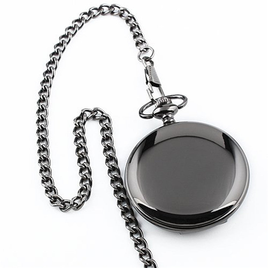 Fashion laser lettering series quartz pocket watch