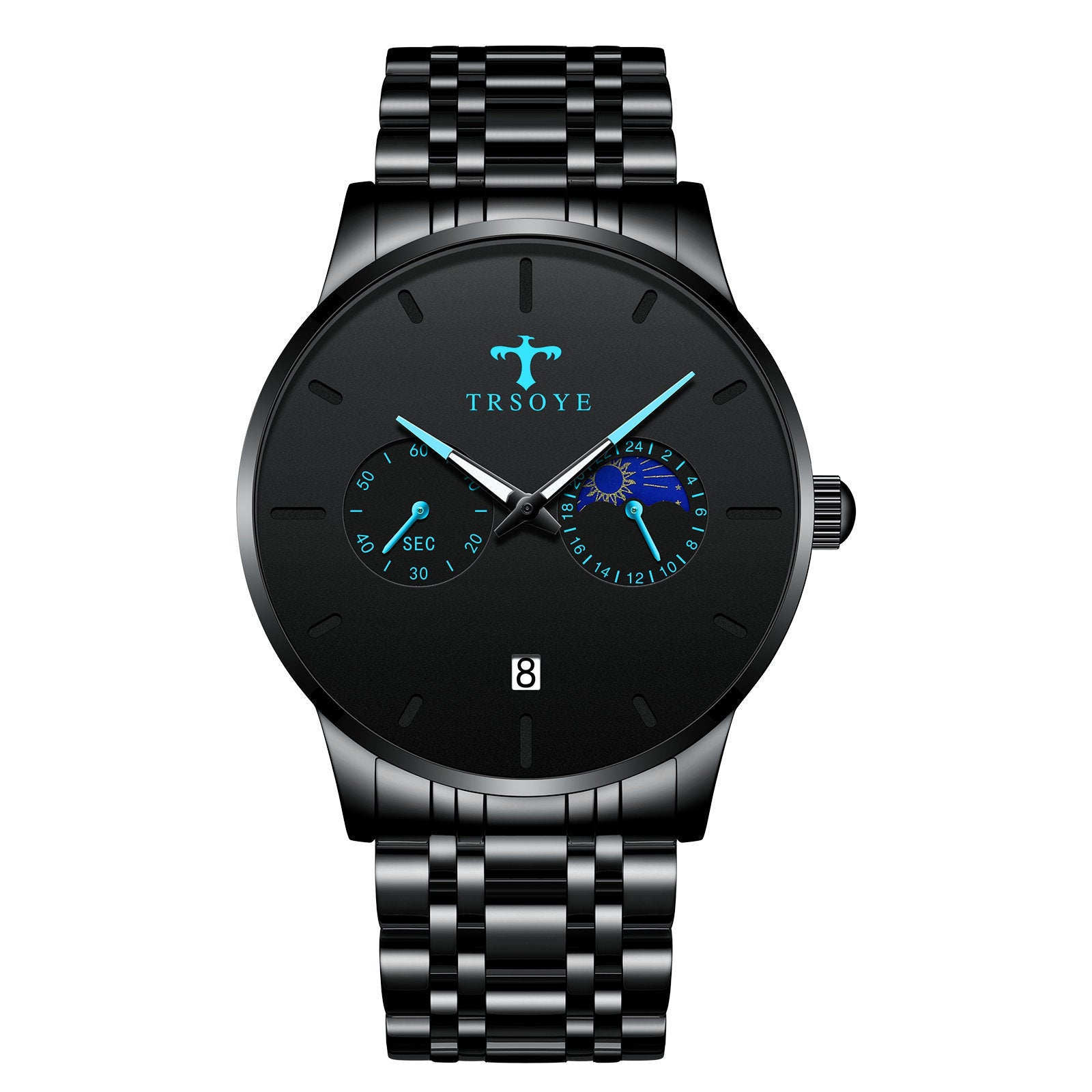 Men's Casual Waterproof Steel Belt Quartz Watch