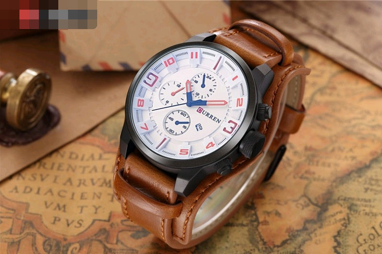 Men's large belt sports watch popular big dial men's watch