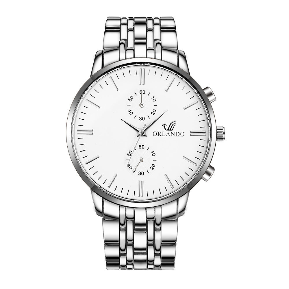 Hot Sun Pattern Steel Watch Men's Quartz Watch