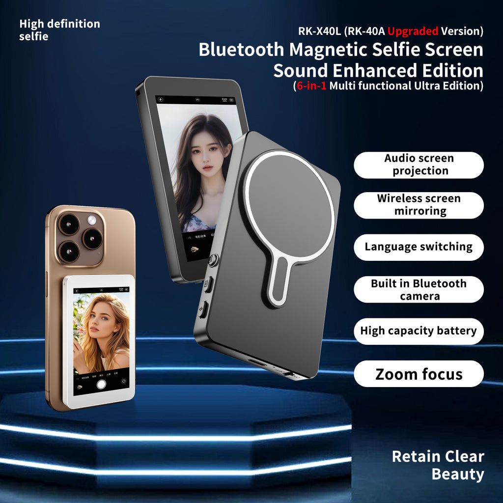 X40L Mobile Selfie Screen Recorder -Audio-Focusing-Hanging Rope-Photography Version- RK-X40A Upgraded Version