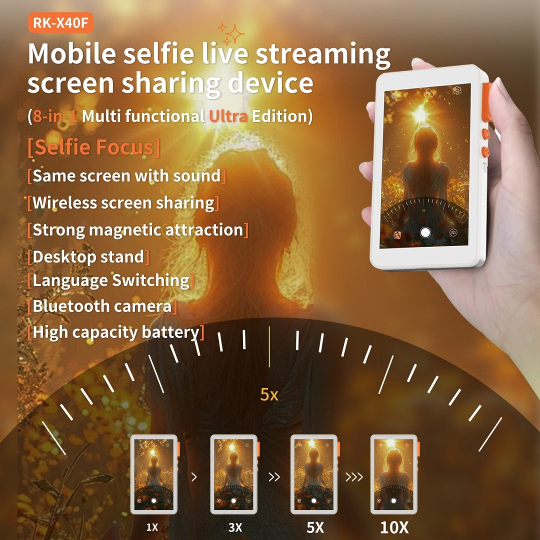 RKX40F Eight In One Mobile Selfie Screen Sharing Device