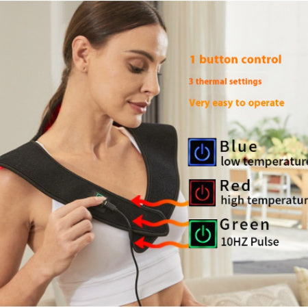 Portable Three-level Temperature Control Pulse Infrared Heating Therapy Shawl