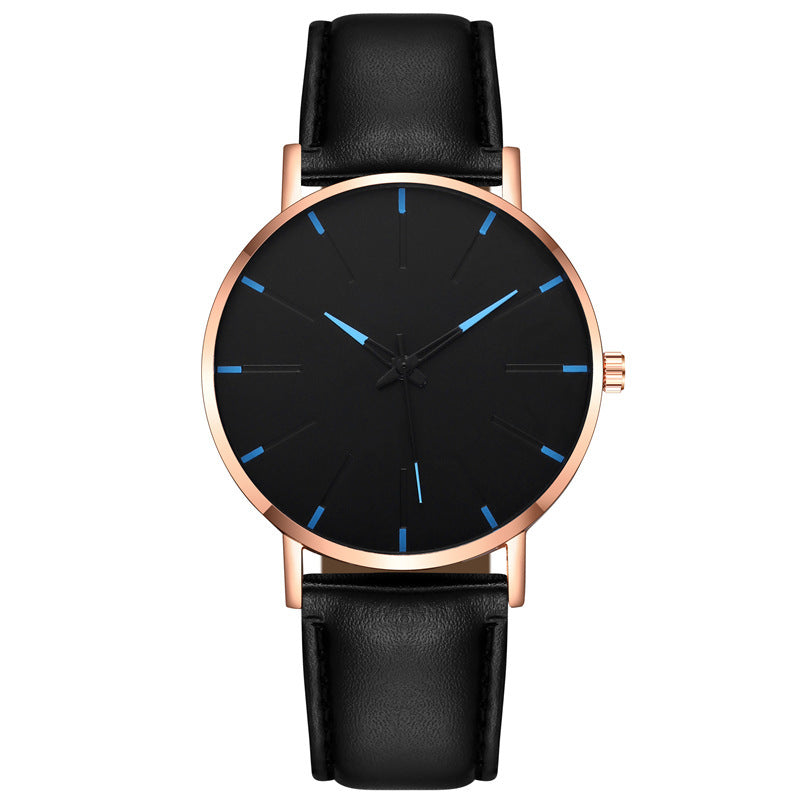 Men's Fashion Style Belt  Thin Watch Quartz Watch