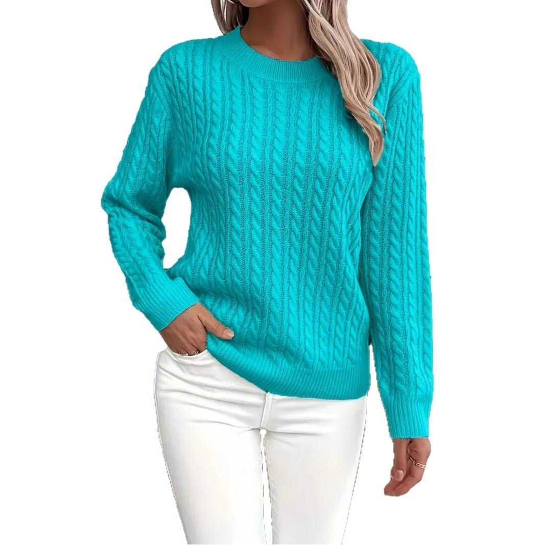 Versatile Fashion Classic Twist Round Neck Sweater