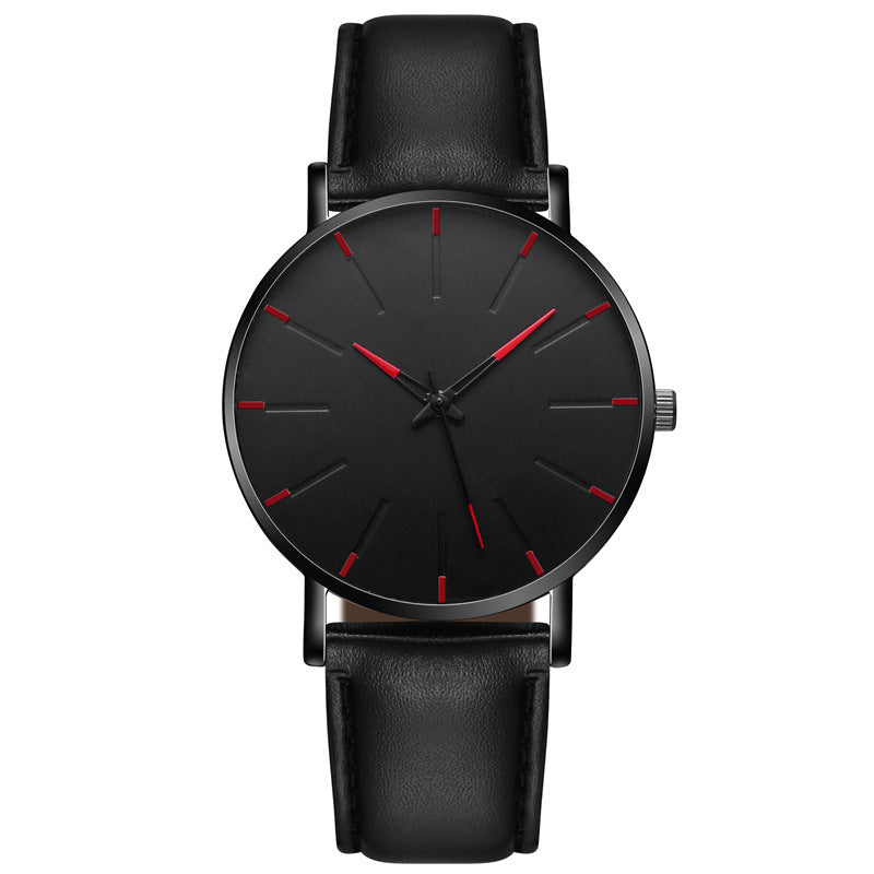 Men's Fashion Style Belt  Thin Watch Quartz Watch
