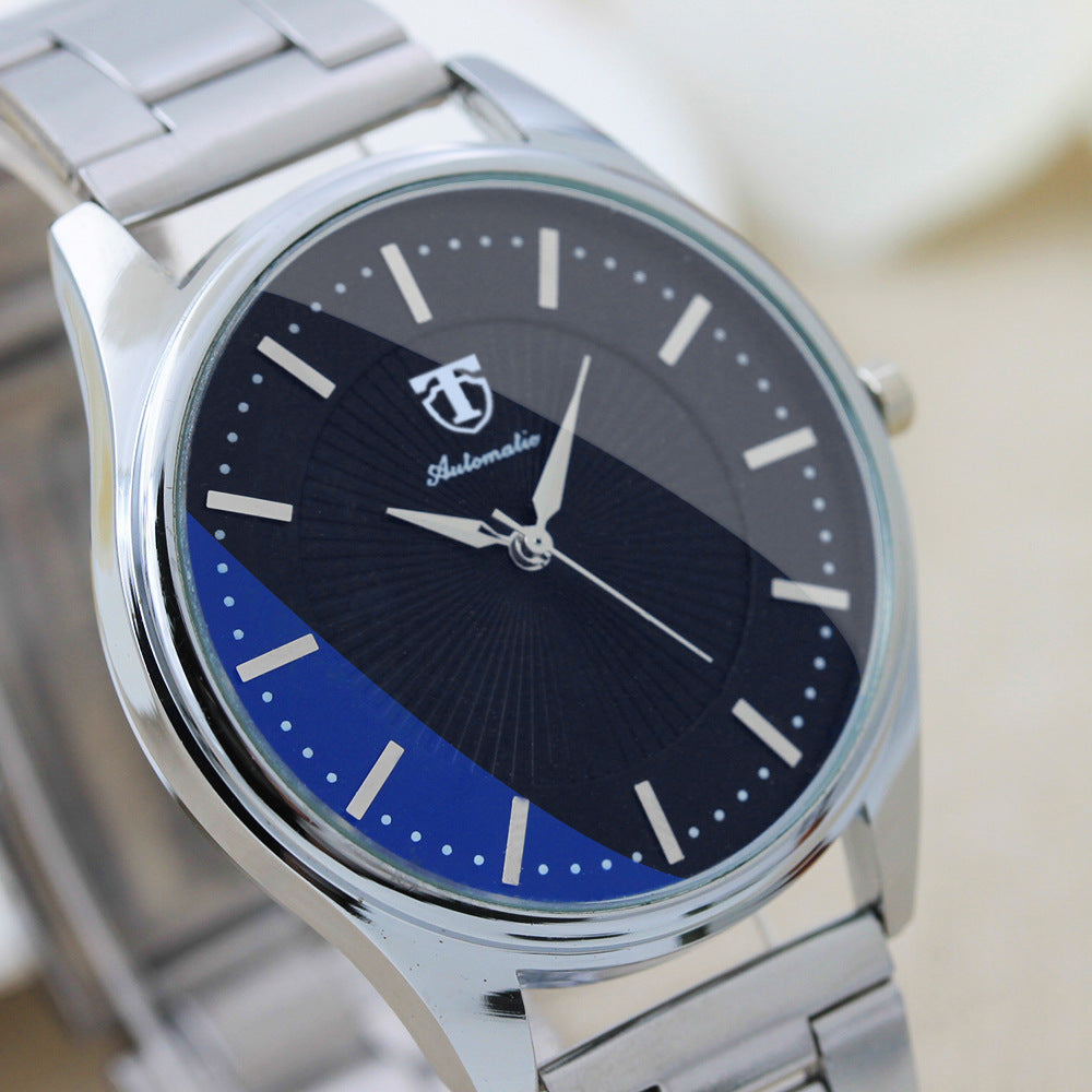Hot Sun Pattern Steel Watch Men's Quartz Watch
