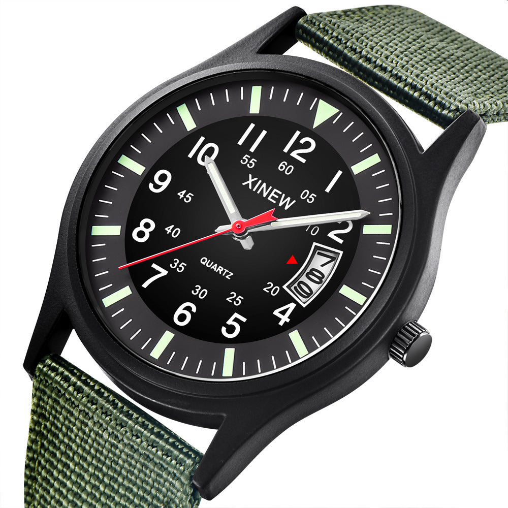 Men's Canvas Nylon Strap Watch