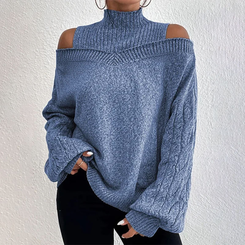 Sweater Shoulder Drop Design Women's Lantern Sleeves