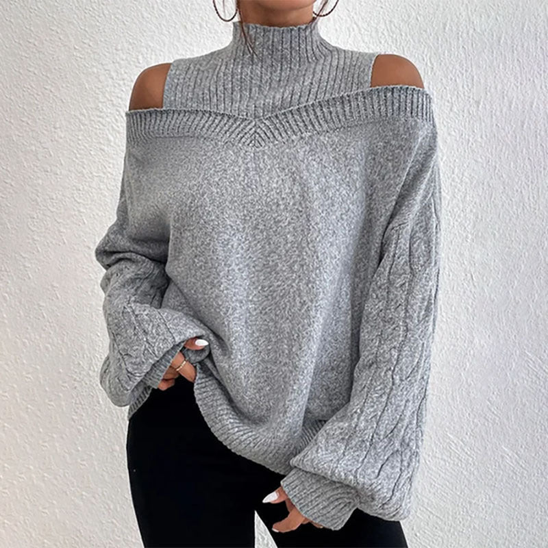 Sweater Shoulder Drop Design Women's Lantern Sleeves