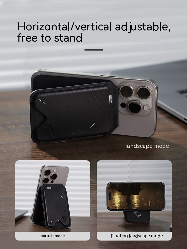 Magnetic Flip Card Holder G02 Two-in-one Wallet Multi-angle Folding Mobile Phone Holder Ultra-thin Portable