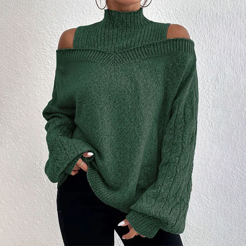 Sweater Shoulder Drop Design Women's Lantern Sleeves